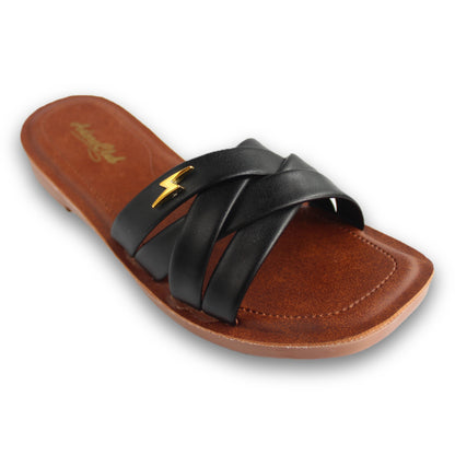 Woven Cross-Strap Slide (Kids) - N 8