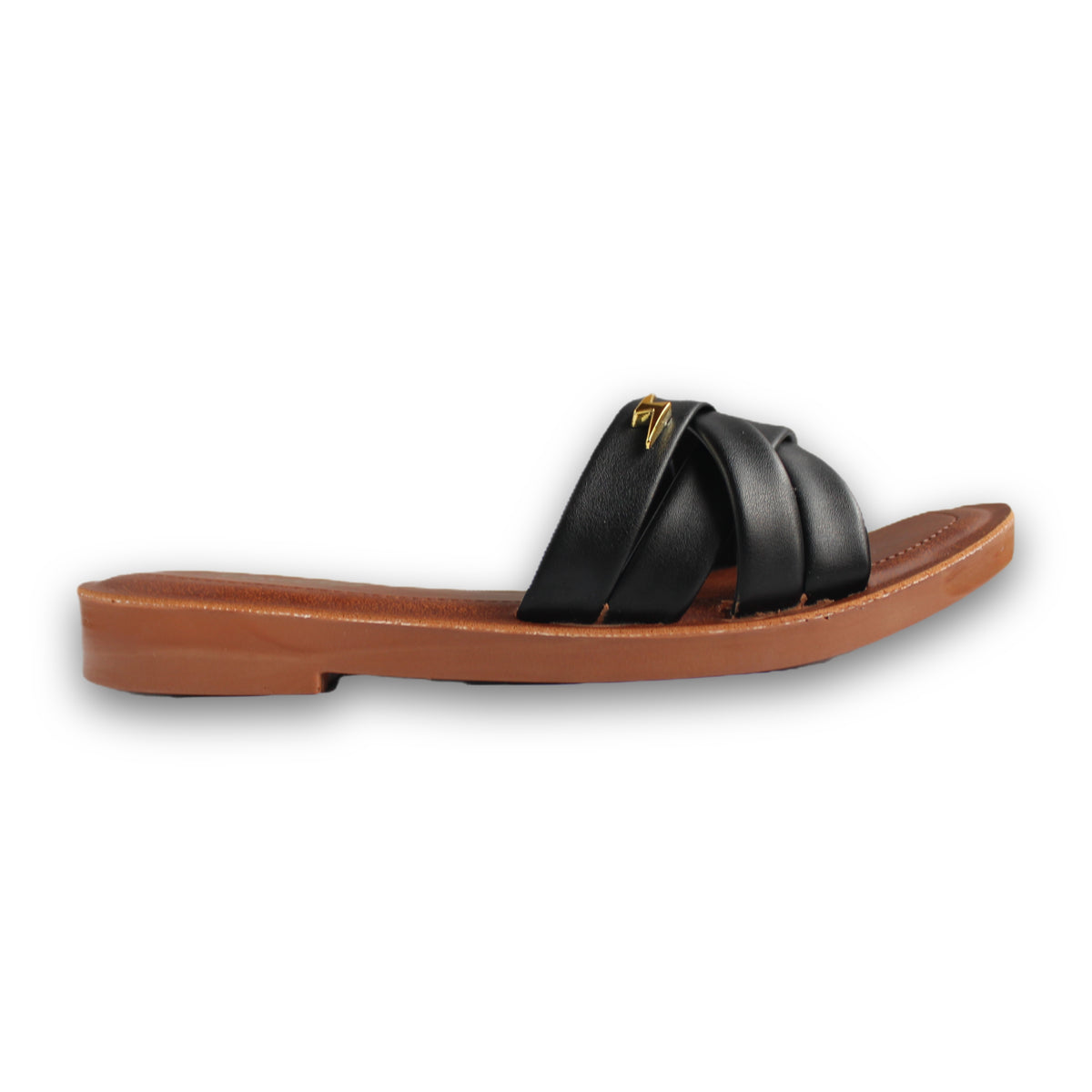 Woven Cross-Strap Slide (Kids) - N 8