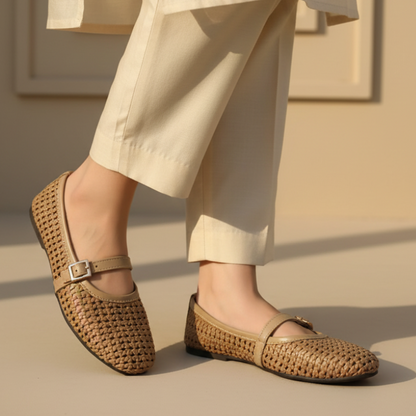 Woven Mary Jane Flat - UI 924
