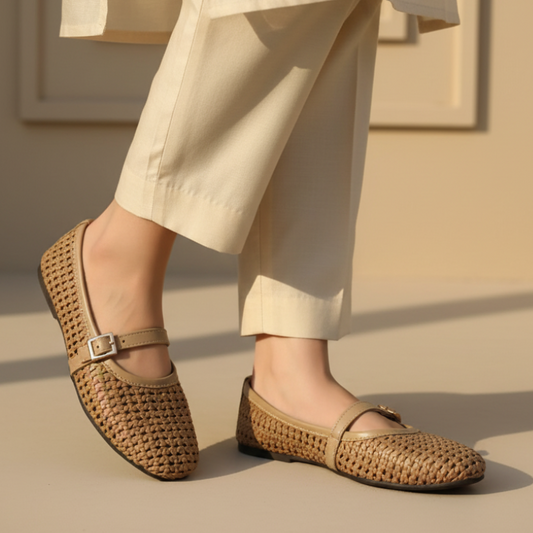 Woven Mary Jane Flat - UI 924