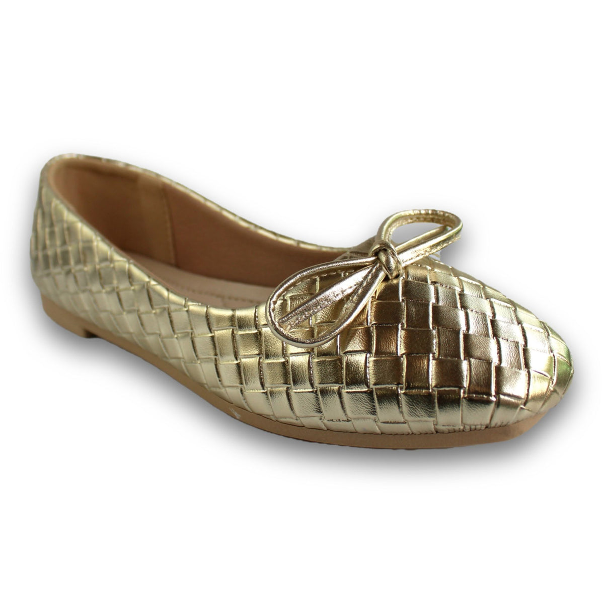 Woven Metallic Ballet Flat - 2514
