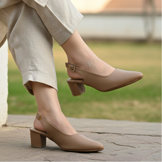 Classic Slingback Beige
