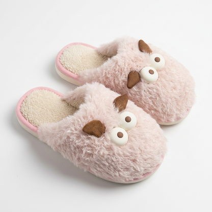 Googly Eyes Fuzzy Slippers