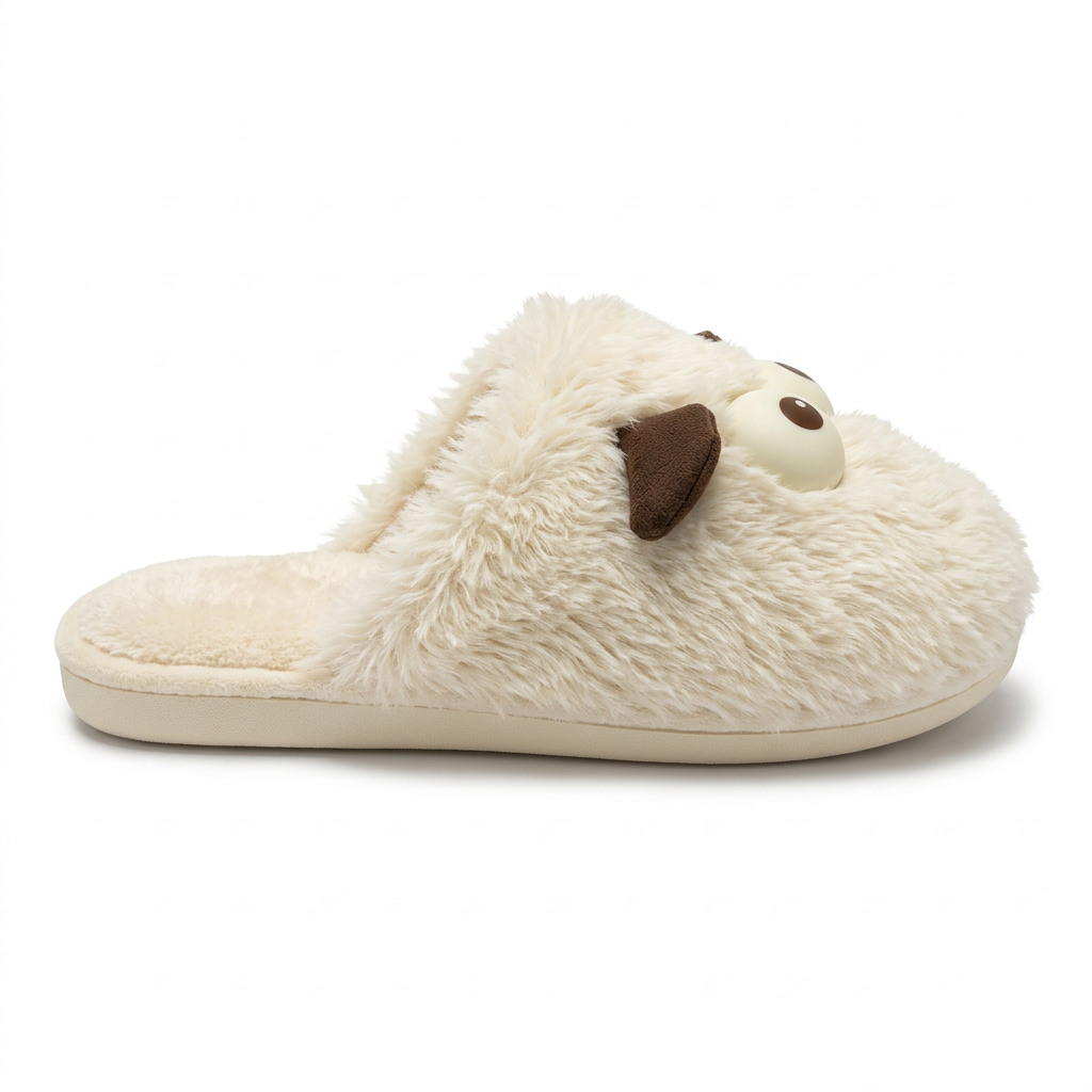 Googly Eyes Fuzzy Slippers