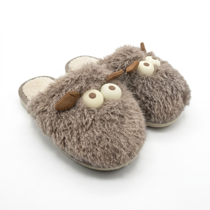 Googly Eyes Fuzzy Slippers