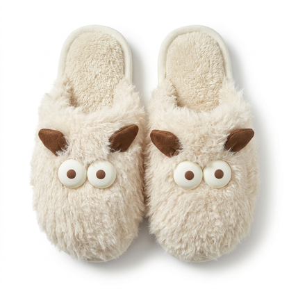 Googly Eyes Fuzzy Slippers